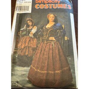 Vintage Renaissance Womens Cosplay Sewing Pattern Historical Costume Medieval Dr